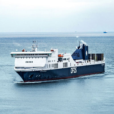 a modern DFDS ferry image of a modern DFDS ferry